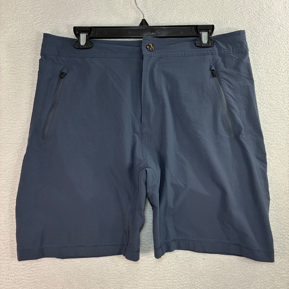 Mack Weldon Shorts Men M Blue 4 Way Performance Stretch Active Summer Gym